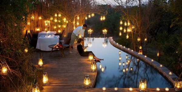 Romantic private dining at Londolozi